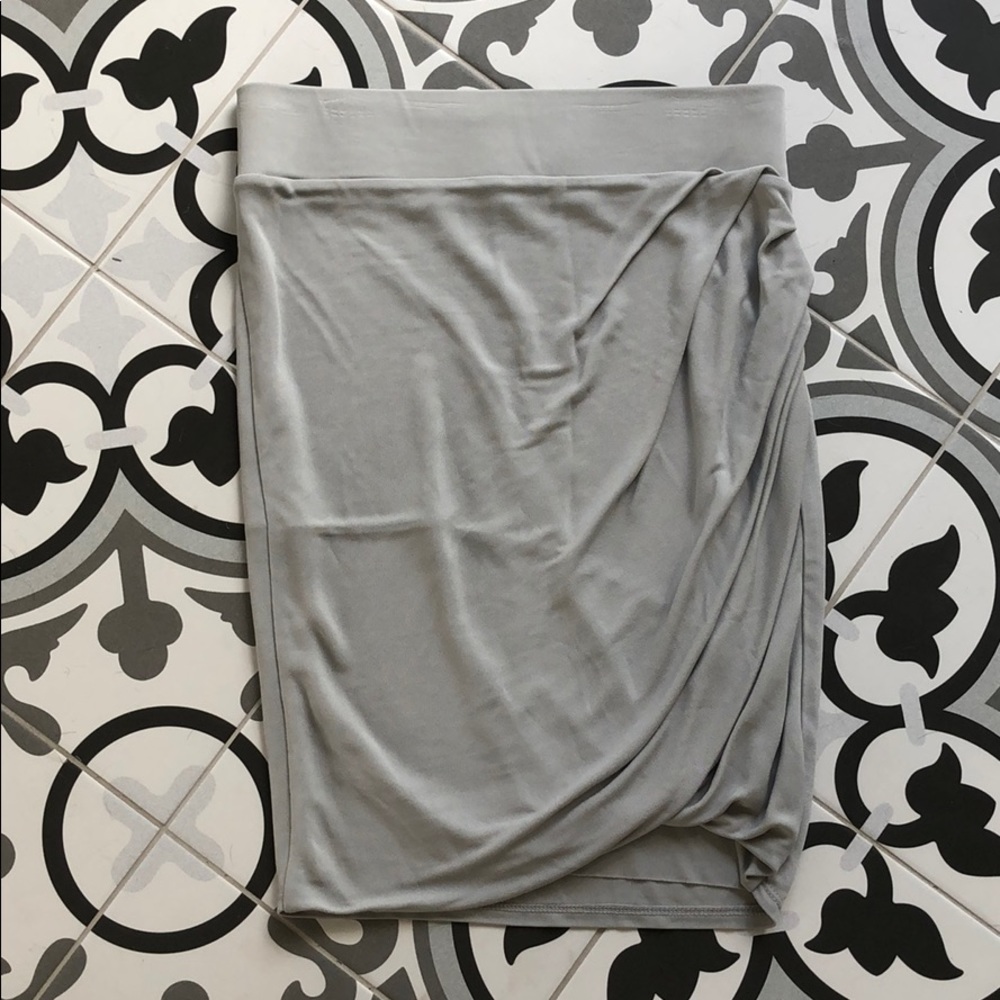 Helmet Lang gray pencil style skirt